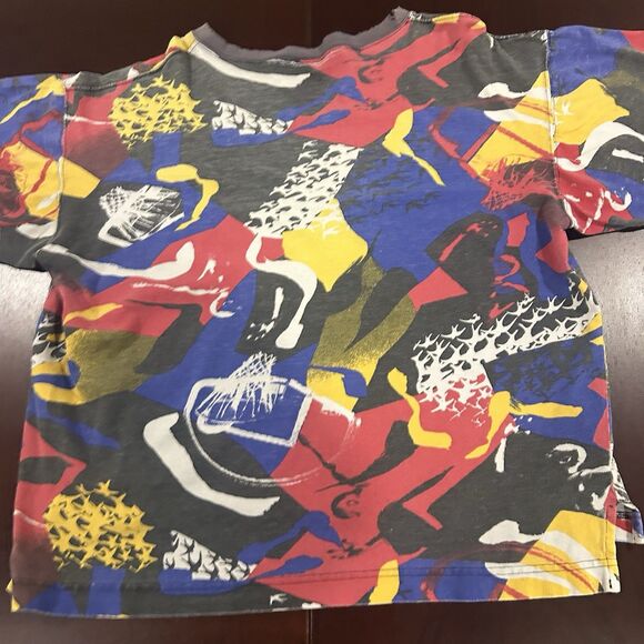Vintage 90s Nike Jordan Abstract 8 All Over Tee – Double Stitch Size Large - Picture 8 of 11